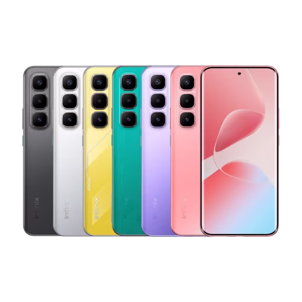 Telefono celular Infinix Hot 40 Pro variedad de colores disponibles vista frontal disponible en granhogar