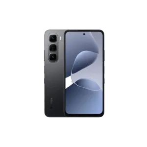 Celular Hot 60i 256GB Infinix con vistas frontal y trasera negro descúbrelo en granhogar