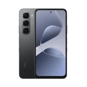 Celular Hot 60i 256GB Infinix con vistas frontal y trasera negro descúbrelo en granhogar