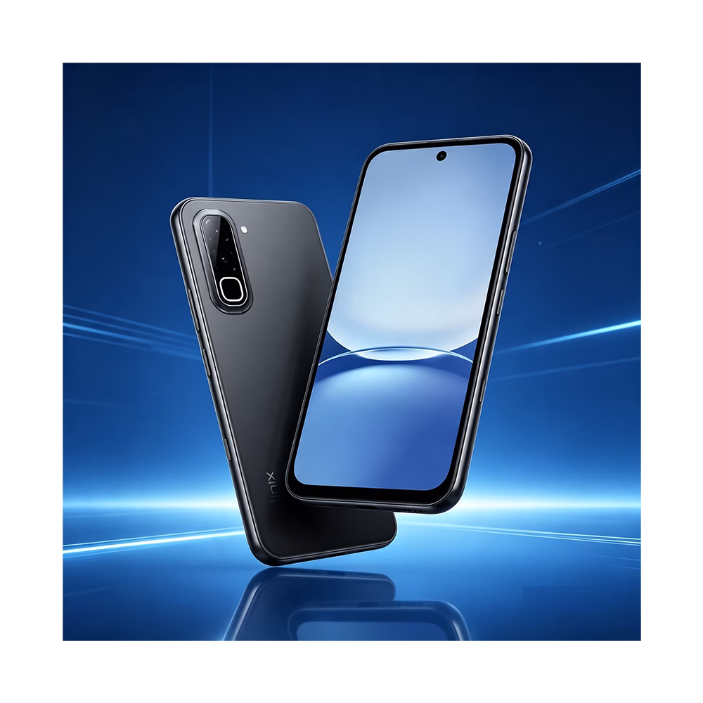 celular Hot 70 8GB RAM 256GB Dual SIM Infinix en fondo promocional con luces adquiérelo en granhogar