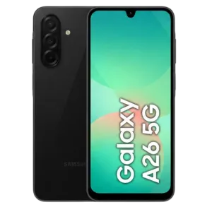 Celular Samsung Galaxy A26 5G 256GB vistas frontal y trasera, descúbrelo en granhogar