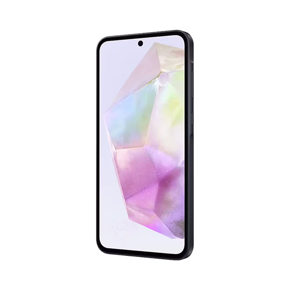 Celular Samsung Galaxy A35 5G 256GB pantalla Infinity-O vista diagonal. Solo en granhogar online