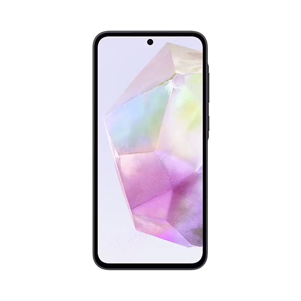 Celular Samsung Galaxy A35 5G pantalla completa con notch vista frontal. Cómpralo en granhogar