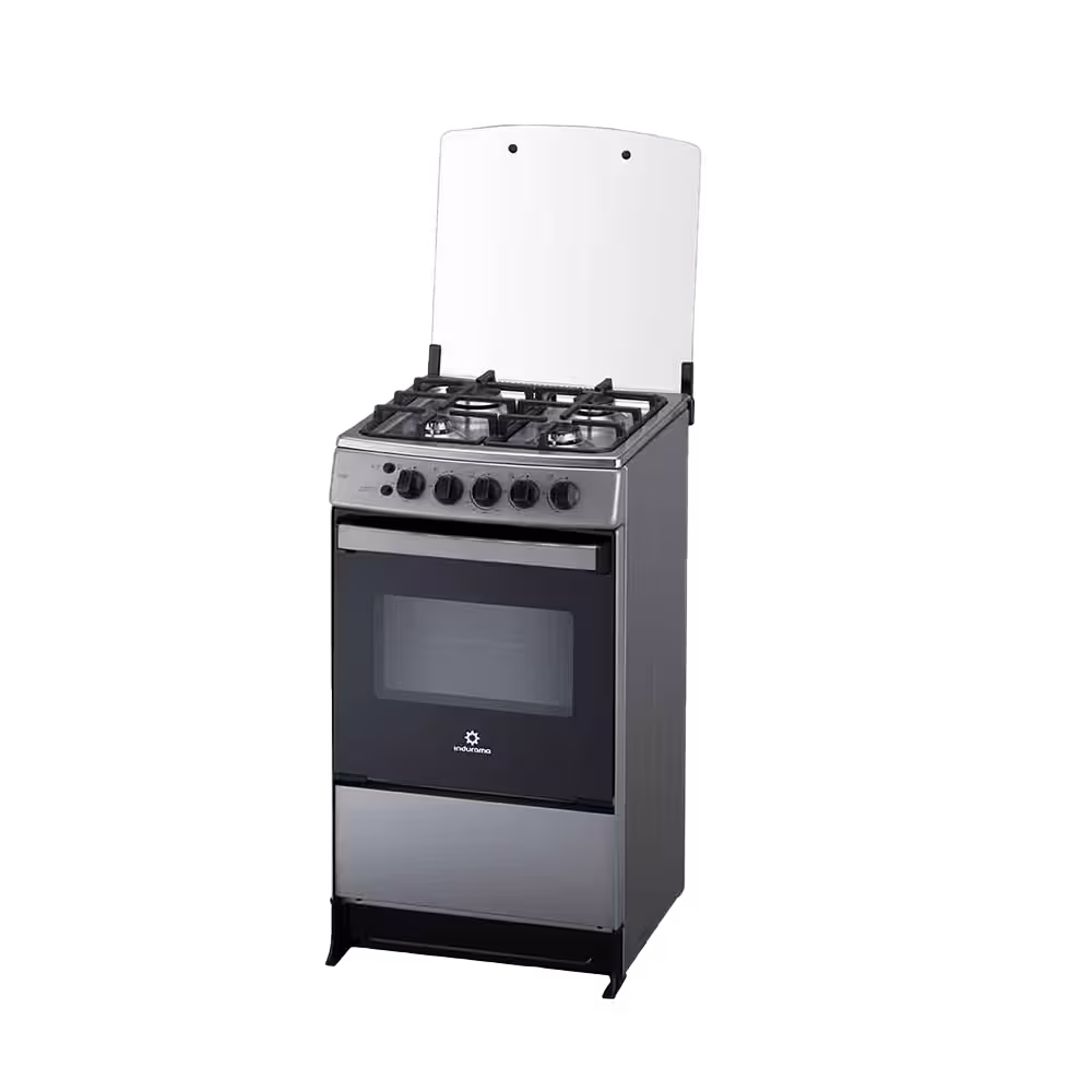 Cocina a gas Indurama Cadiz Spazio 20 pulgadas 4 quemadores vista lateral izquierda disponible en granhogar