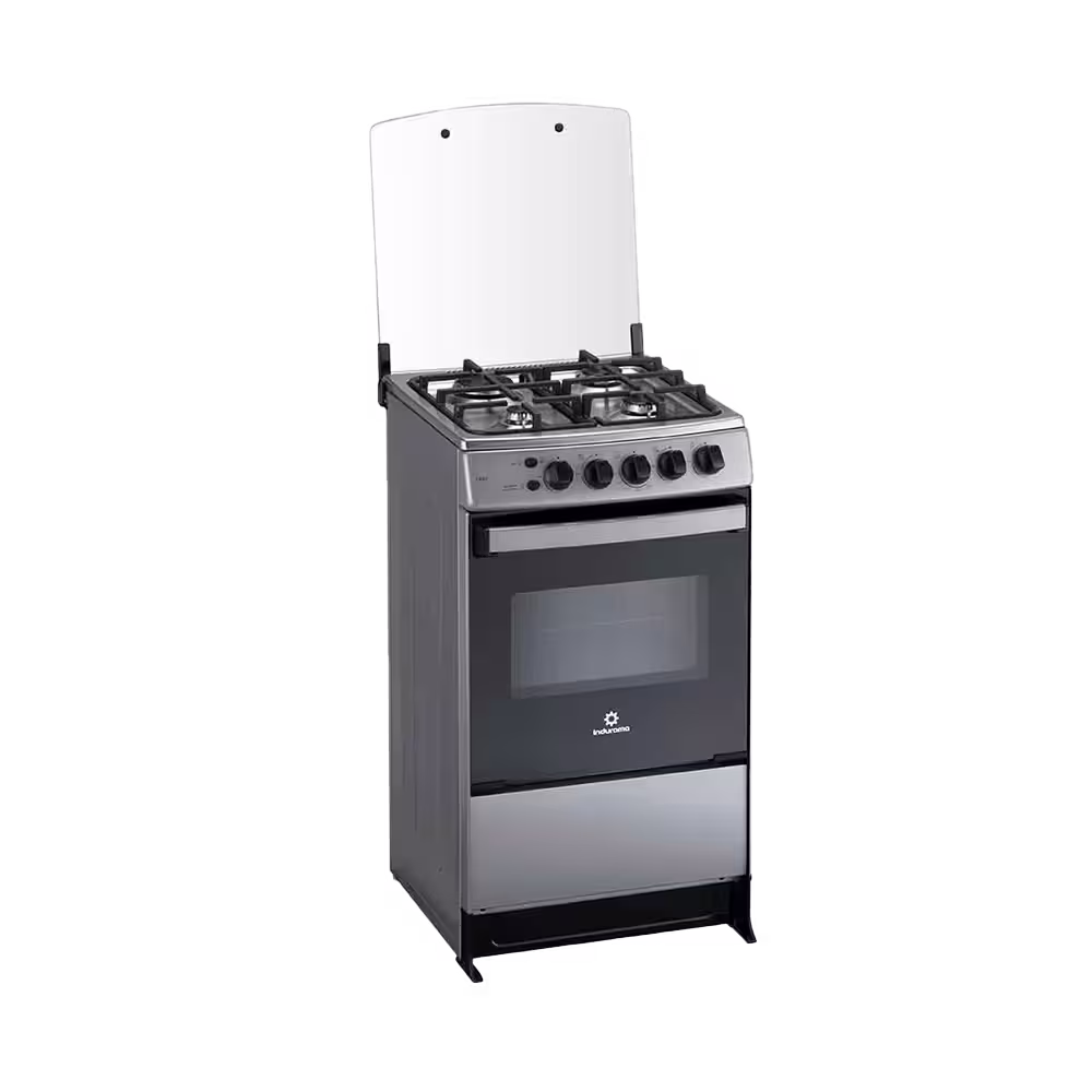 Cocina a gas Indurama Cadiz Spazio 20 pulgadas 4 quemadores vista lateral derecha disponible en granhogar
