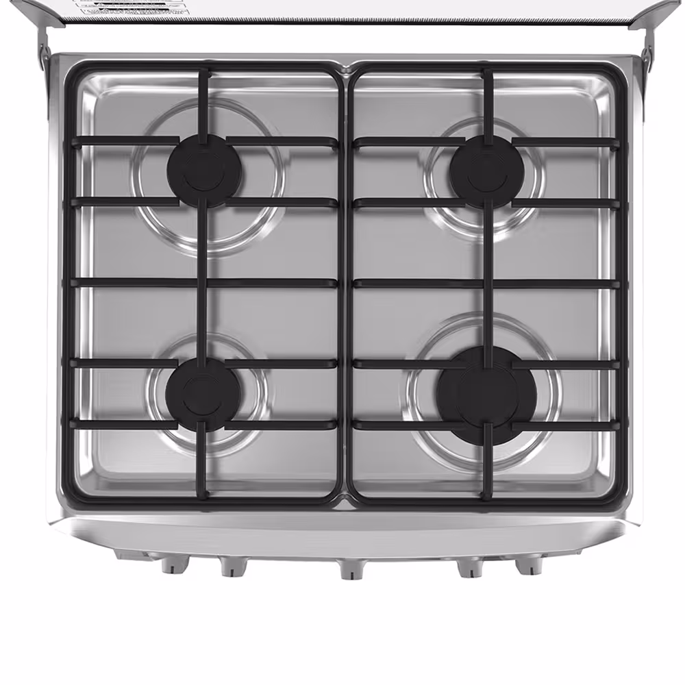 Redescubre el placer de cocinar en casa con la cocina a gas EM6020SG1 de Mabe, diseño moderno y calor perfecto para cada receta en familia.