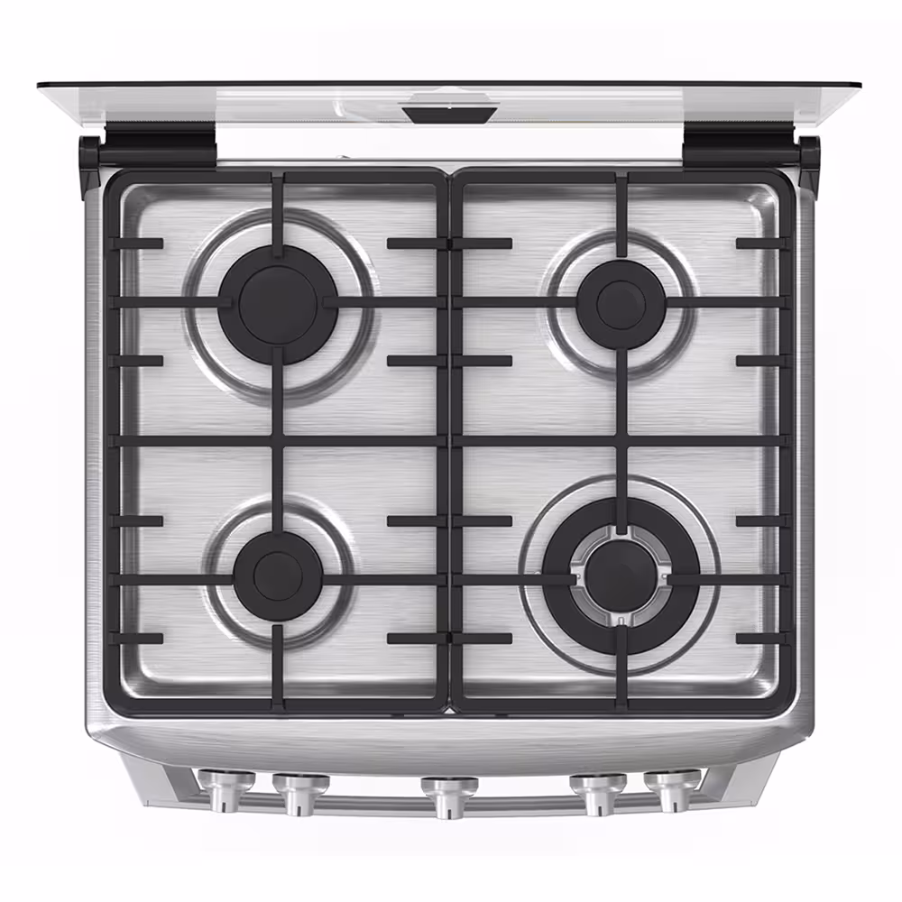 Cocina con comodidad y estilo con la Mabe EM6040FG2. 4 quemadores, diseño en inox y horno ideal para tus recetas diarias.