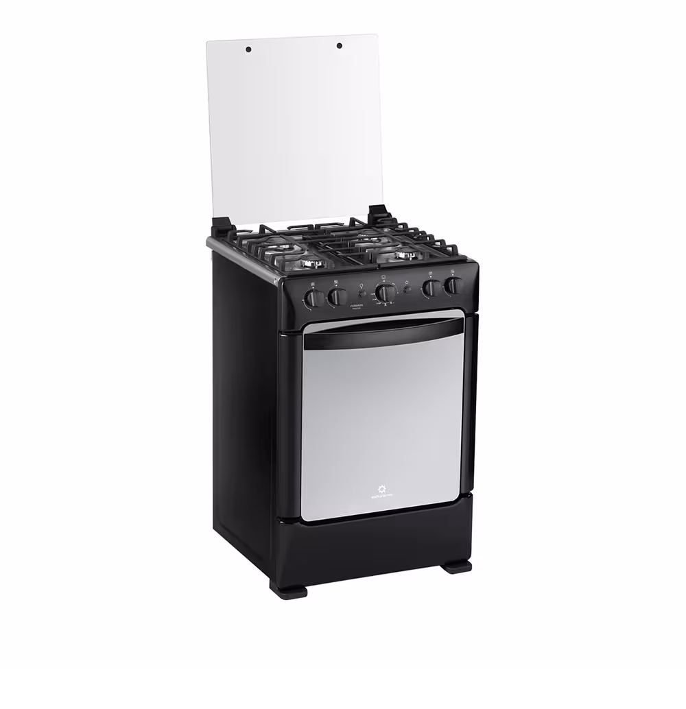 Cocina a gas Indurama Ferrara MaxGrill Zafiro 24" 4Q. Quemadores sellados, grill a gas, encendido electrónico y eficiente sistema de limpieza.