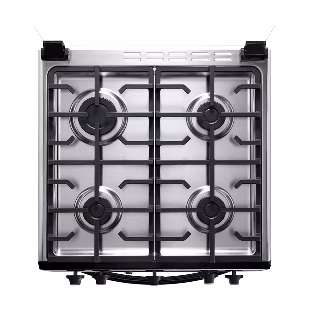 Cocina a gas Indurama Ferrara MaxGrill Zafiro 24" 4Q. Quemadores sellados, grill a gas, encendido electrónico y eficiente sistema de limpieza.