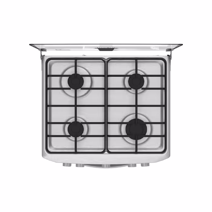 Cocina Mabe EM6020SG0 Inox, 4 quemadores, encendido electrónico, parrillas, recubrimiento Easy Clean y horno de 79 L con tecnología Ultimate Cooking.