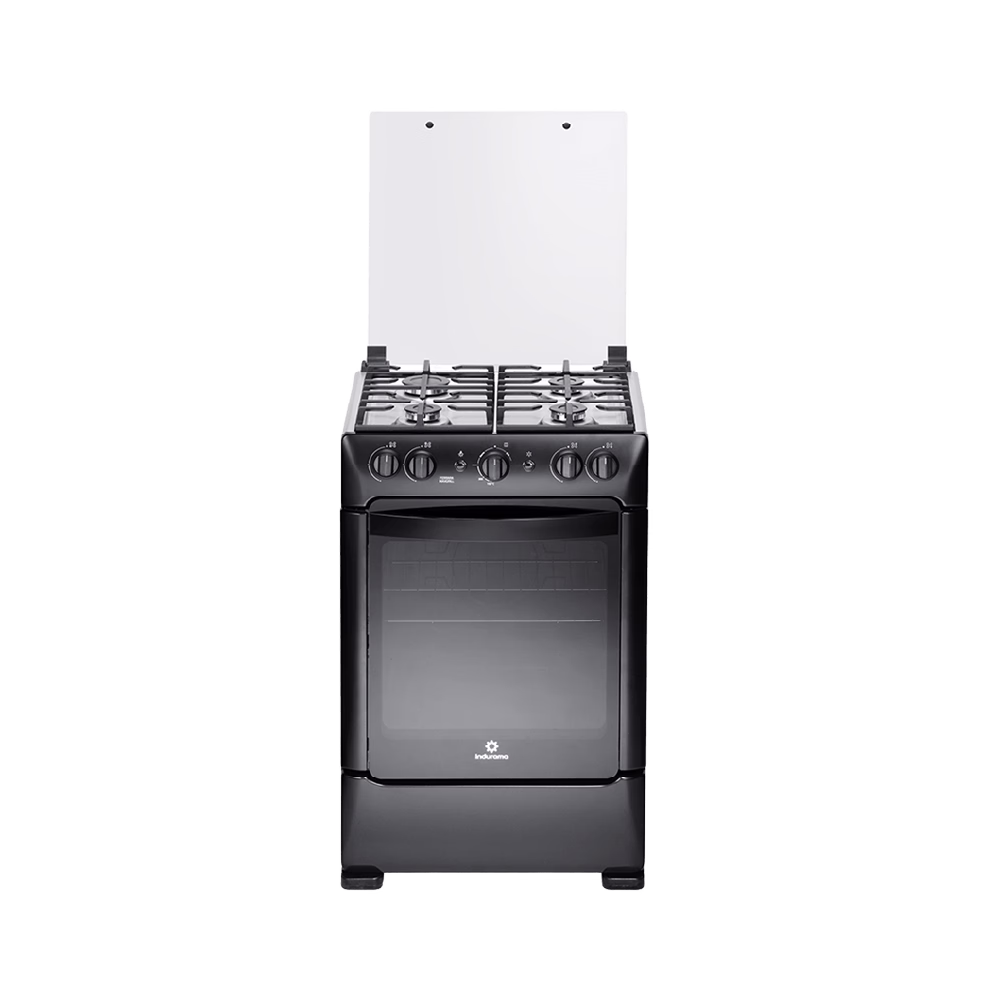Cocina a gas Ferrara Maxgrill Zafiro 1668 24" 4 quemadores Indurama vista frontal descúbrelo en granhogar
