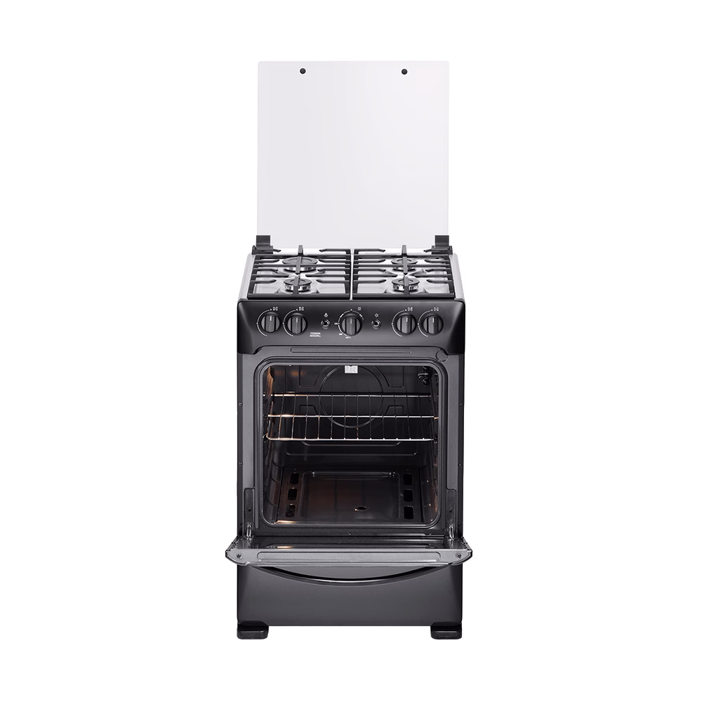 Cocina a gas Ferrara Maxgrill Zafiro 1668 24" 4 quemadores Indurama con horno abierto adquiérelo en granhogar