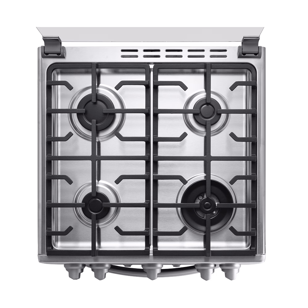 Cocina a gas Granada Zafiro 24" 4 quemadores Indurama vista superior de los quemadores descúbrelo en granhogar