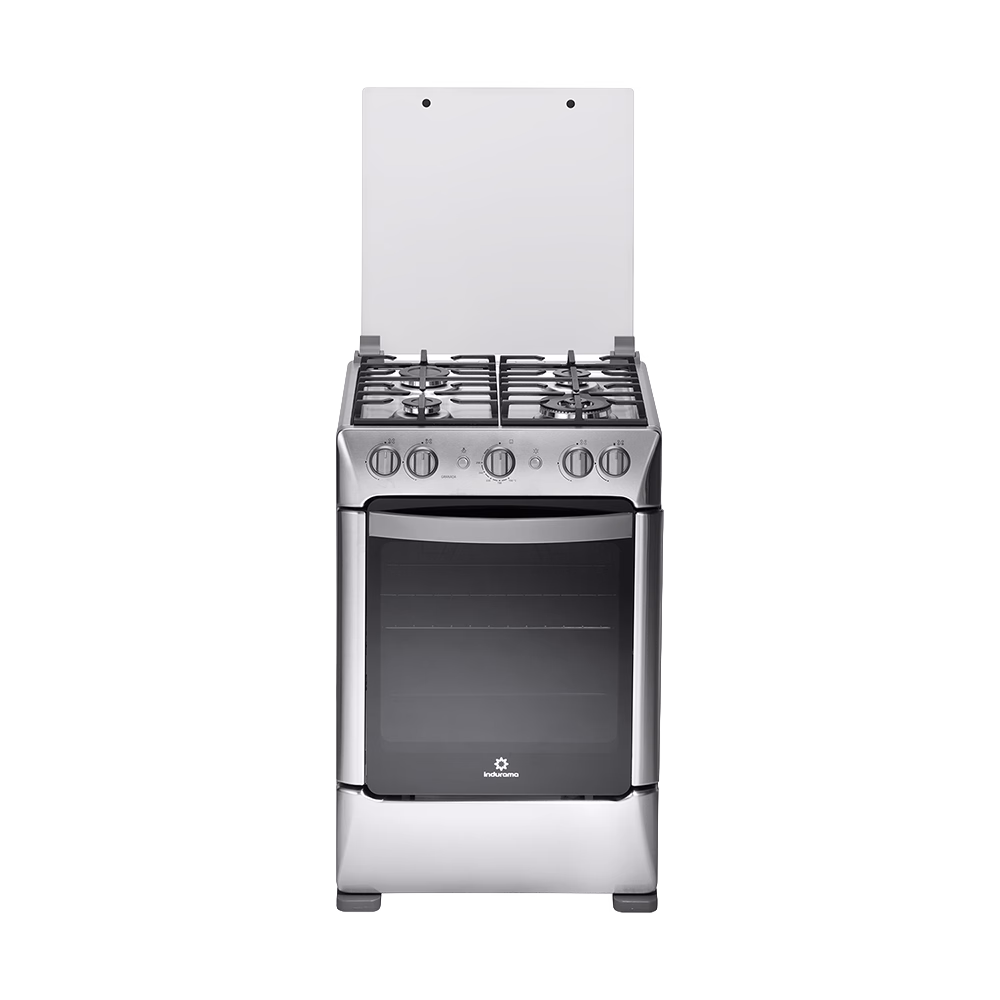 Cocina a gas Granada Zafiro 24" 4 quemadores Indurama vista frontal descúbrelo en granhogar