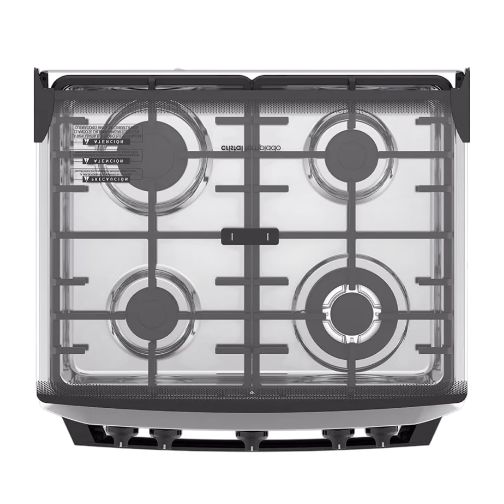 Cocina a gas EM6040FN0 NG 4Q Mabe con vista superior de los quemadores, cómpralo en granhogar