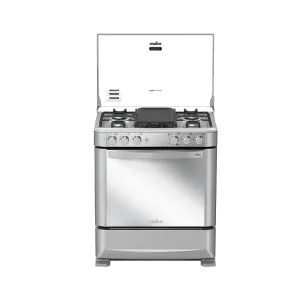 Cocina a gas EM7625FX0 inox 5Q Mabe en vista frontal, descúbrelo en granhogar