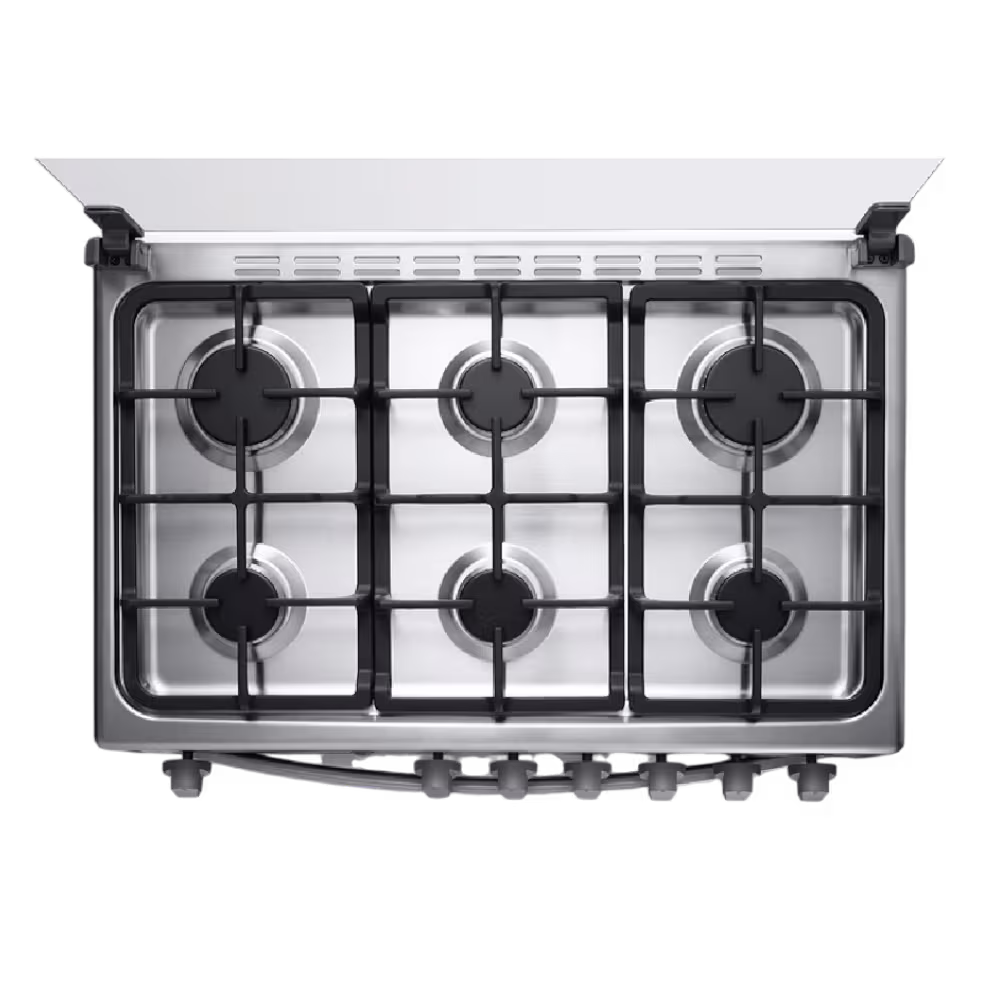 Cocina a Gas Indurama Marsella Spazio Plus: diseño elegante, amplia capacidad y hornillas potentes para preparar tus recetas con comodidad.