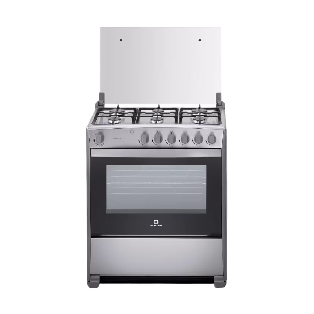 Cocina a Gas Indurama Marsella Spazio Plus: diseño elegante, amplia capacidad y hornillas potentes para preparar tus recetas con comodidad.