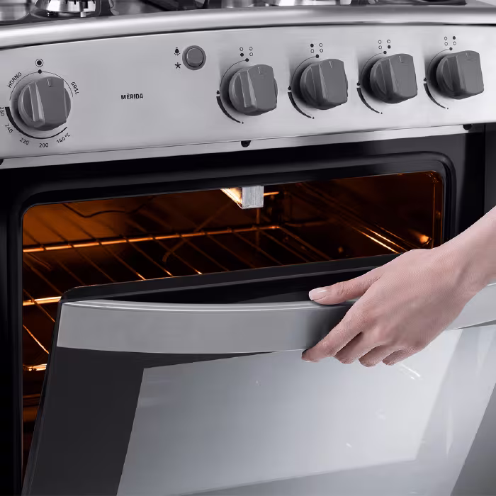 Cocina a gas Indurama Merida Grill Quarzo 24" 4Q. Diseño premium con quemadores sellados, grill a gas y encendido electrónico. Ideal para tu hogar.