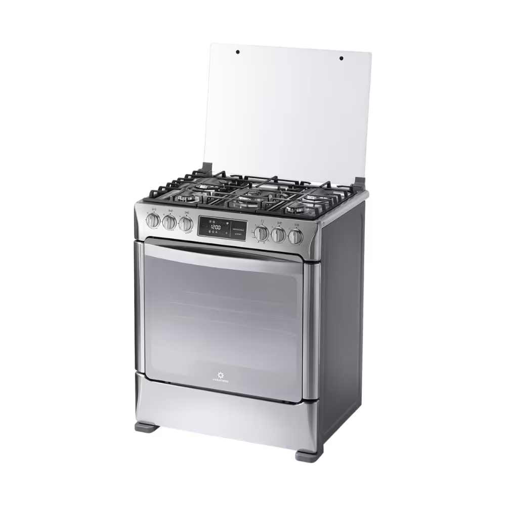 Cocina a gas Indurama Montecarlo Smart Zafiro 30” 5 quemadores: diseño moderno, encendido eléctrico y gran potencia para tu cocina.