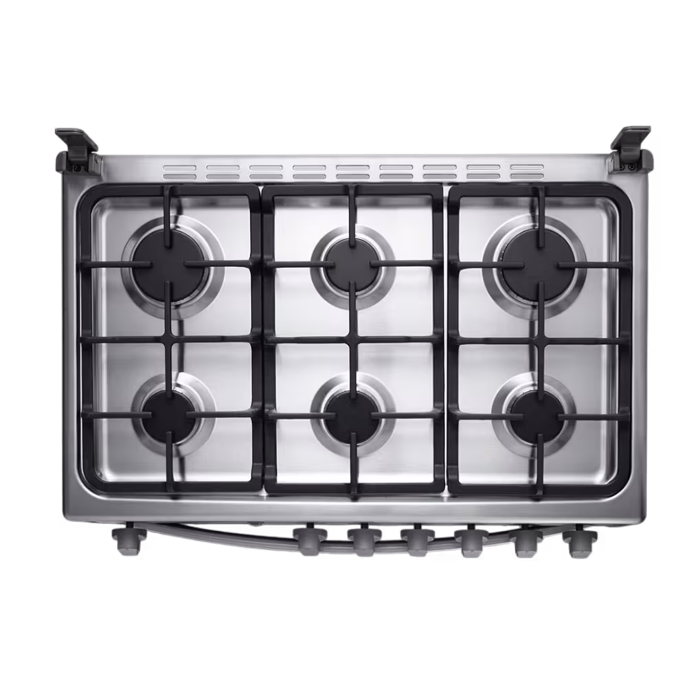 Vive la experiencia de cocinar con la elegancia y eficiencia de la Cocina a Gas Pamplona Quarzo de Indurama. Potencia, diseño y sabor en cada plato.