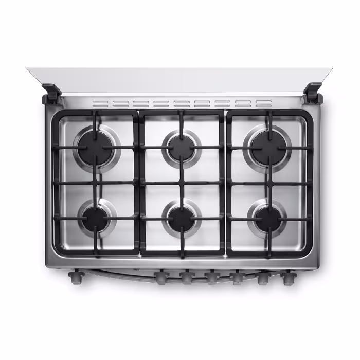Vive la experiencia de cocinar con la elegancia y eficiencia de la Cocina a Gas Pamplona Quarzo de Indurama. Potencia, diseño y sabor en cada plato.