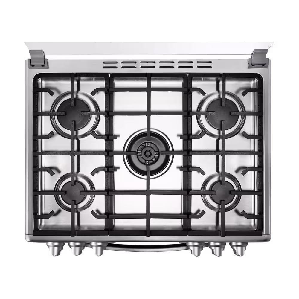 Cocina A Gas Indurama Roma Zafiro 30 Pulgadas 5 Quemadores panel de quemadores Compra online en granhogar