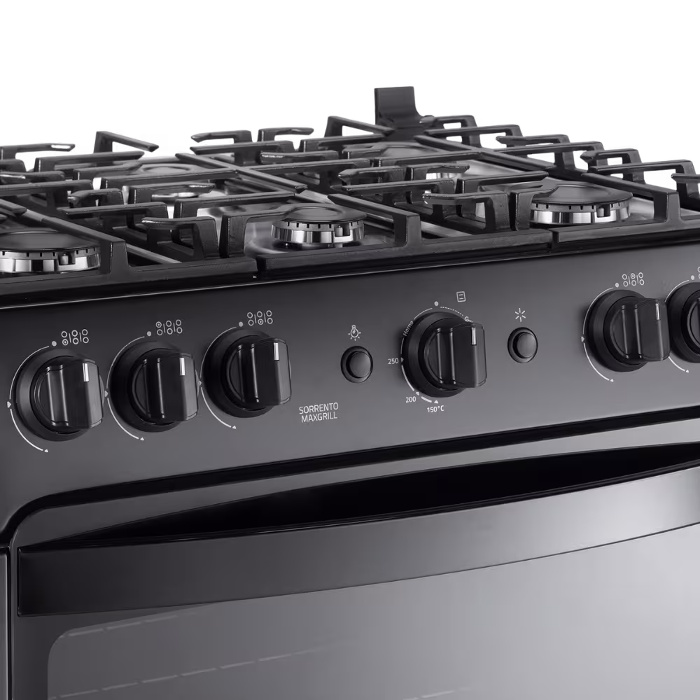 Cocina Indurama Sorrento Maxgrill Zafiro 30" perillas y encendido plano detalle, compra online en granhogar