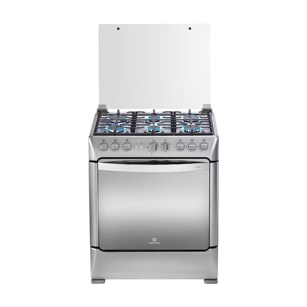 Cocina A Gas Indurama Galicia Zafiro 30 Pulgadas 6 Quemadores diseño frontal Adquiere en granhogar