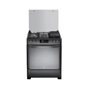 Cocina a gas Indurama Niza Zafiro de 30 pulgadas y 5 quemadores vista frontal recta encuentra en granhogar