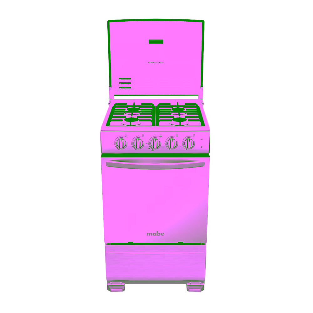Cocina a gas Mabe EM5120SX2 de acero inoxidable con tapa de vidrio encuentra en granhogar