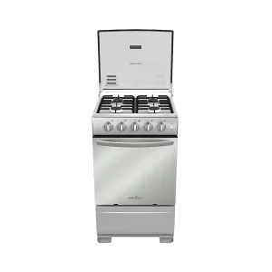 Cocina a gas Mabe EM5120SX2 de acero inoxidable con tapa de vidrio encuentra en granhogar