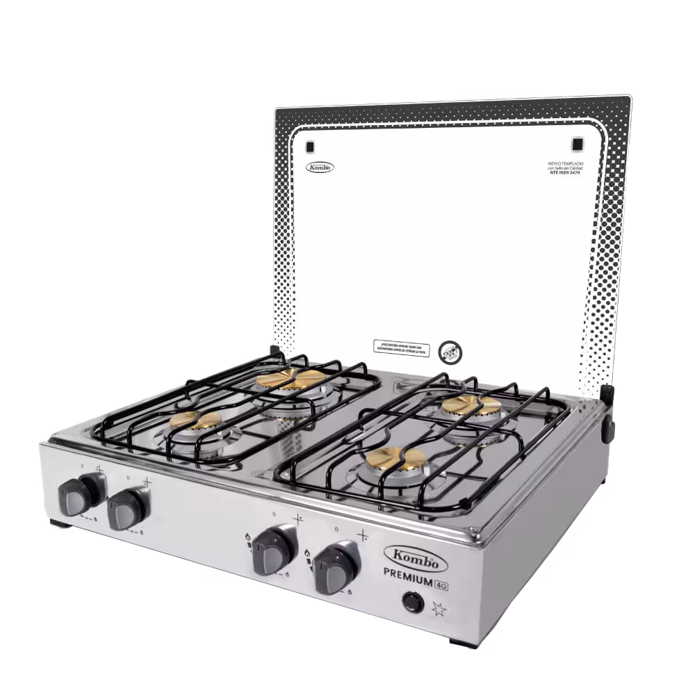 Cocineta Premium 4Q de Kombo con diseño compacto funcionalidad y potencia para cocinar con comodidad y estilo en cualquier espacio.