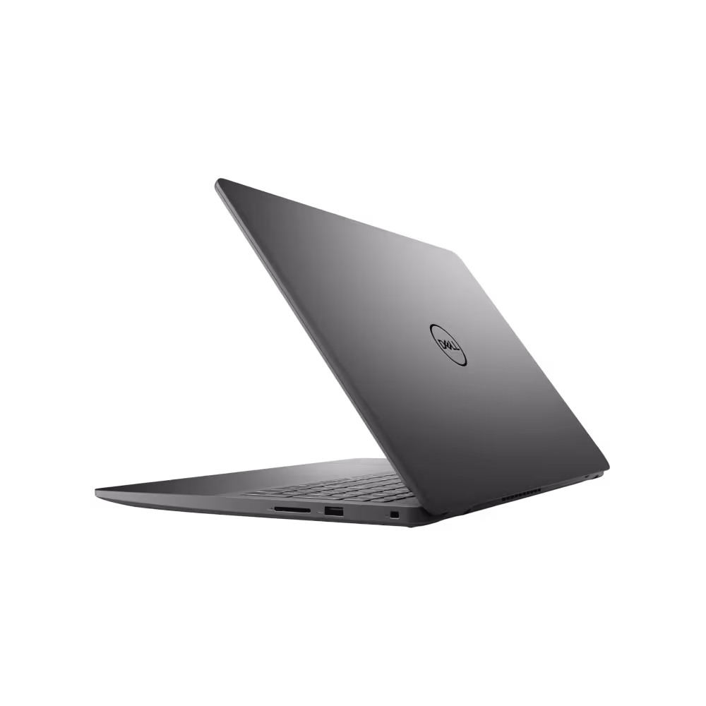 Laptop Dell 3501 cubierta posterior gris vista perspectiva trasera disponible en granhogar