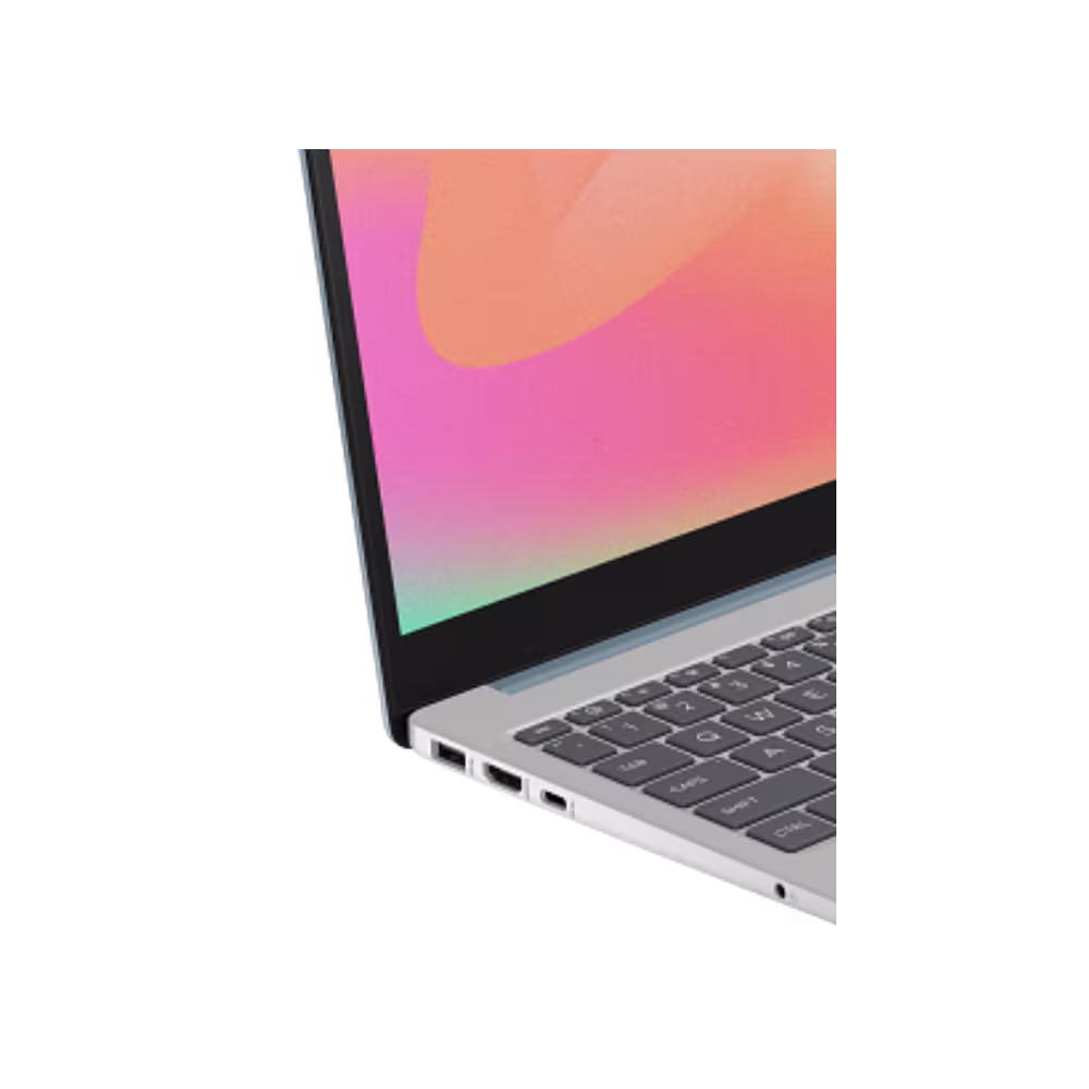 Computador portátil HP 15-FD0234LA 15.6" plateado, lateral con puertos, disponible en granhogar