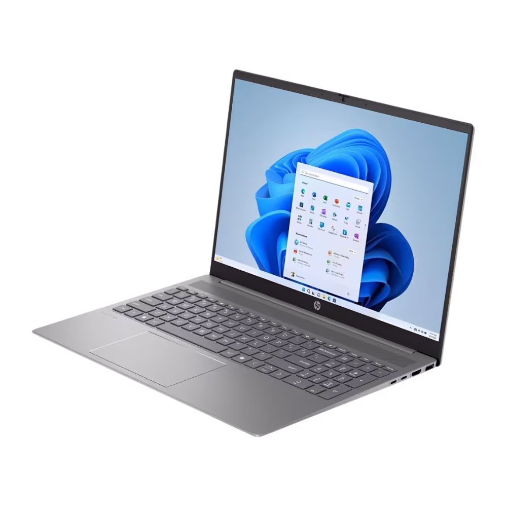 Computador Portátil HP AG0070WM Ryzen 7 pantalla encendida vista tres cuartos, compra online en granhogar