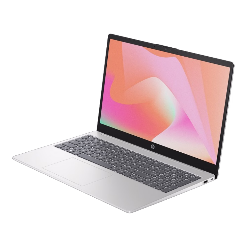 Computador Portátil HP 15-FD0332LA Core i3 diseño delgado vista diagonal derecha Consíguelo en granhogar