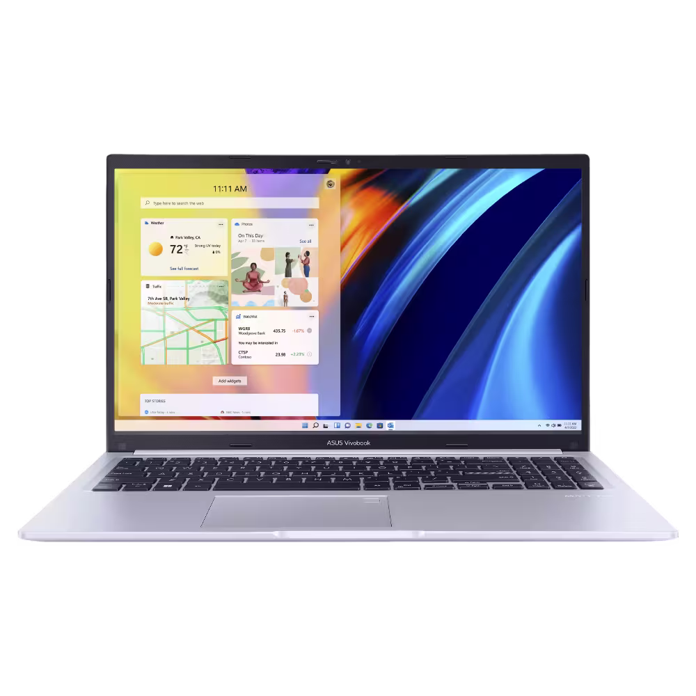 Computador Portátil ASUS M1502YA-BQ840 pantalla e interfaz abierta vista frontal, adquiérelo en granhogar