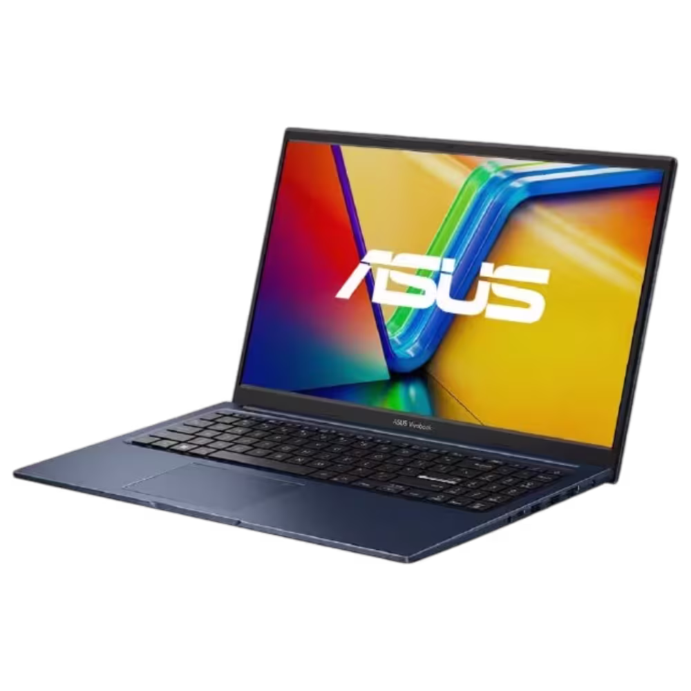 Laptop Asus X1504ZA pantalla ASUS en fondo de escritorio vista derecha disponible en granhogar