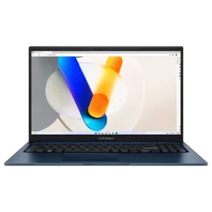 Laptop Asus X1504ZA Core i3 12 Gen color azul oscuro vista frontal disponible en granhogar