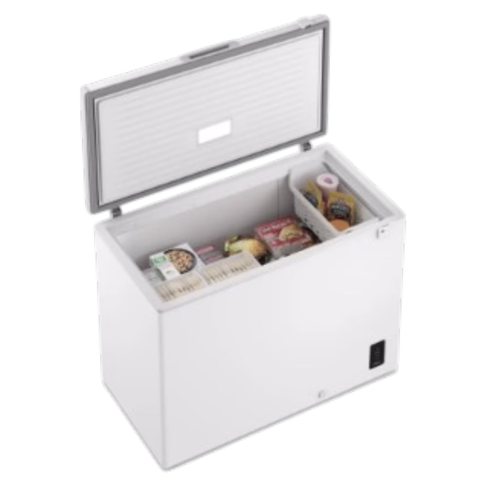 Congelador Electrolux 288L abierto con alimentos, adquiérelo en granhogar