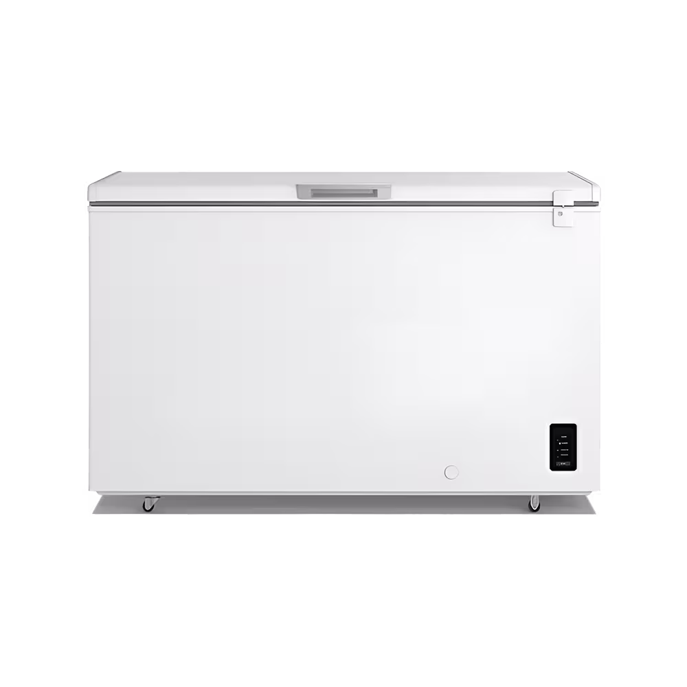 Congelador Electrolux EFH42S3Q5AW horizontal blanca y panel digital vista de frente Disponible en granhogar
