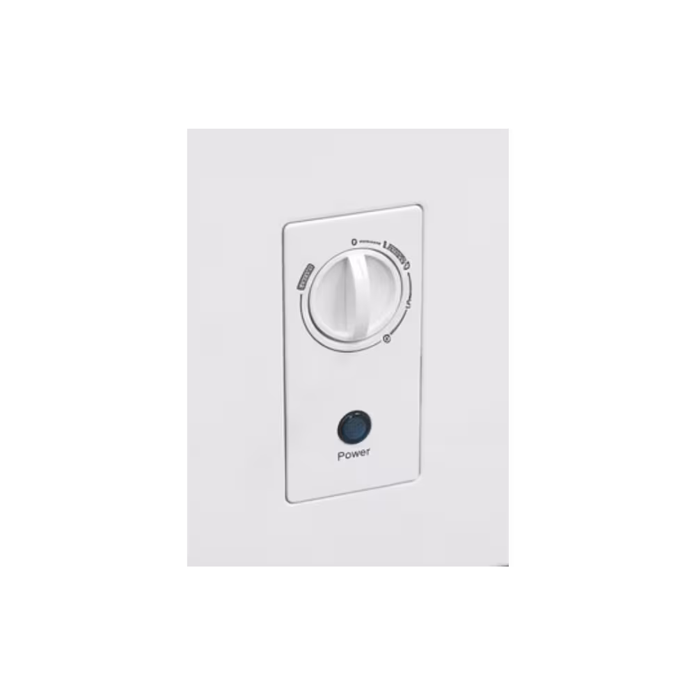 Congelador horizontal SMC SMCCG09HB1 perilla de termostato ajustable primer plano disponible en granhogar