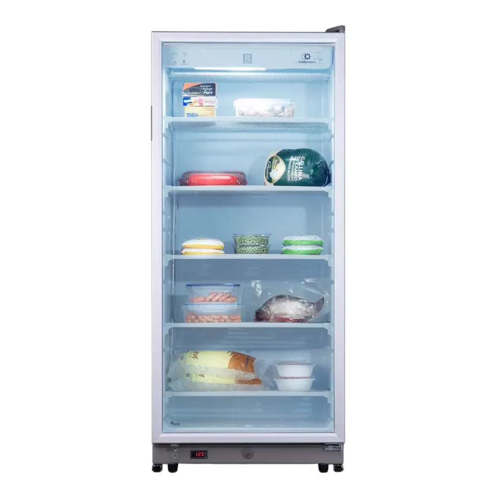 Congelador vertical CVI-520 Avant 419L Indurama con alimentos organizados encuéntralo en granhogar