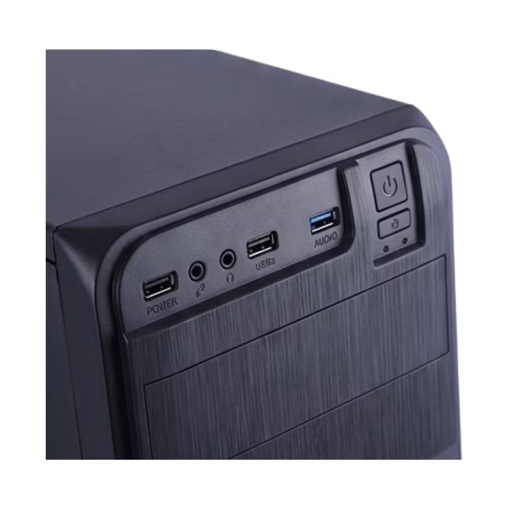 CPU XTRATECH Core i5 12Gen puertos USB y conectores de audio vista detalle, disponible en granhogar