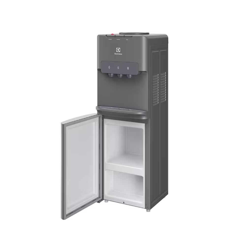 Dispensador de agua Electrolux ES11SR puerta abierta vista diagonal. Solo en granhogar online