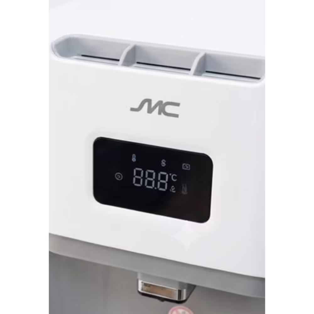Dispensador de agua SMC SMCDS03PB2 pantalla digital táctil vista en primer plano, compralo online en granhogar