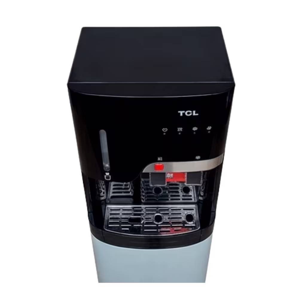 Dispensador De Agua TCL TY-LWYR75T panel de mandos y bandeja antigoteo vista superior, adquiérelo en granhogar