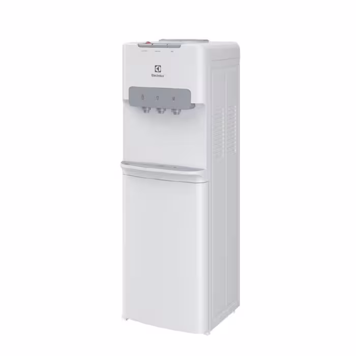 Hidrátate con comodidad con el dispensador Electrolux ES11WR. Práctico, elegante en color blanco y con botellón arriba.