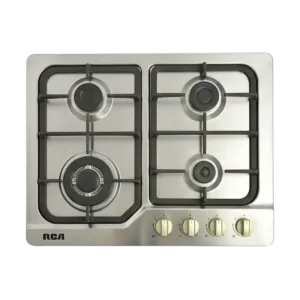 Encimera A Gas RCA 60S-401 4 Quemadores Inox 4 perillas de control vista frontal, descúbrelo en granhogar